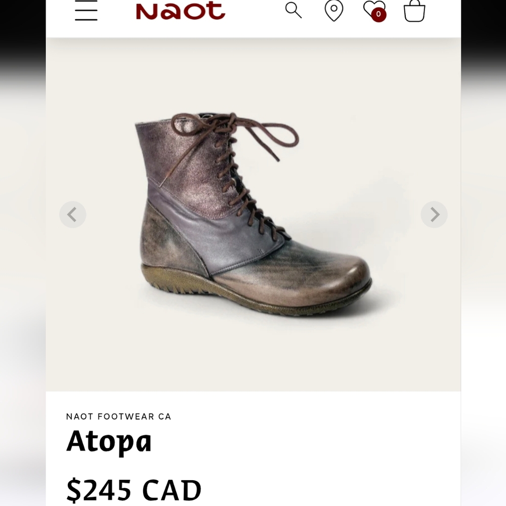 Naot Atopa Women's Size 10 (41) Volcanic Gray/Seal Brown Hash Suede LaceUp Boots - Picture 15 of 16